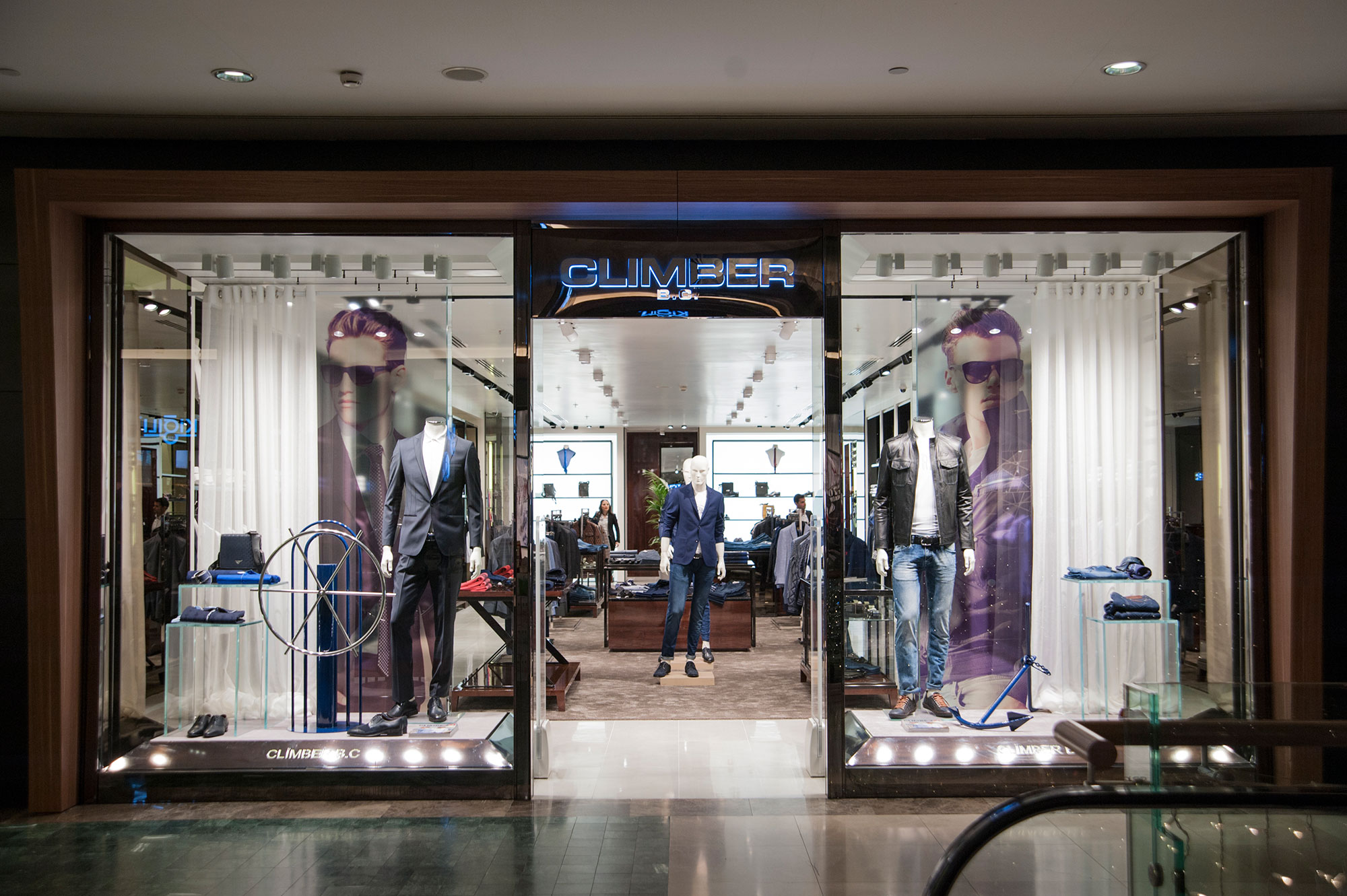 Climber B.C opens its first store in the Trump Shopping Mall.